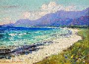 Hawaiian Coastal Scene, oil painting by Lionel Walden Lionel Walden